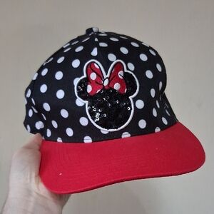 Disney Polka Dot Cap with Minnie Mouse Patch